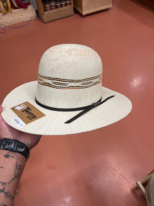 TWISTER MEN'S BANGORA STRAW COWBOY HAT