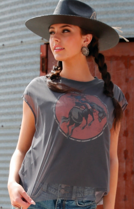 Bronc Rider Mesh Top