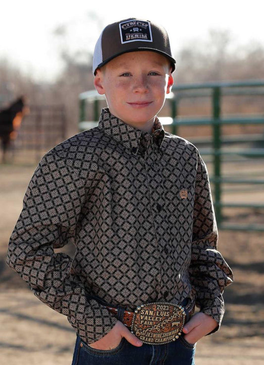 Youth Cinch Brown And Black Long Sleeve