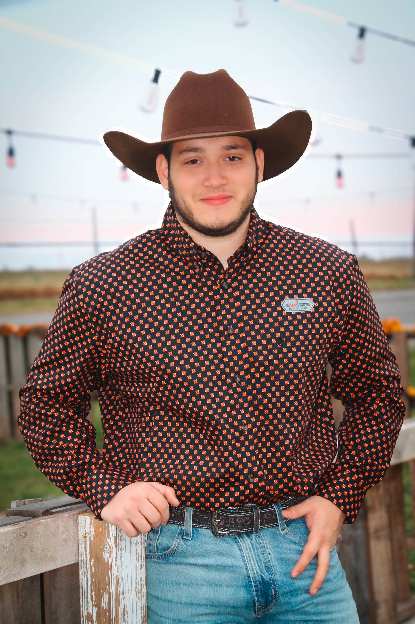 R&R Men’s Cardinal L/S Button-up