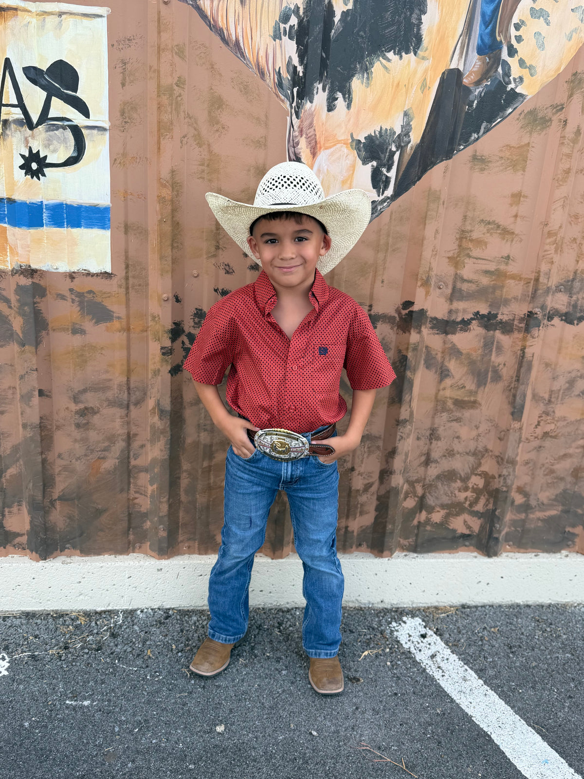 Cinch Boy’s Red Revival SS Button-up 🤠