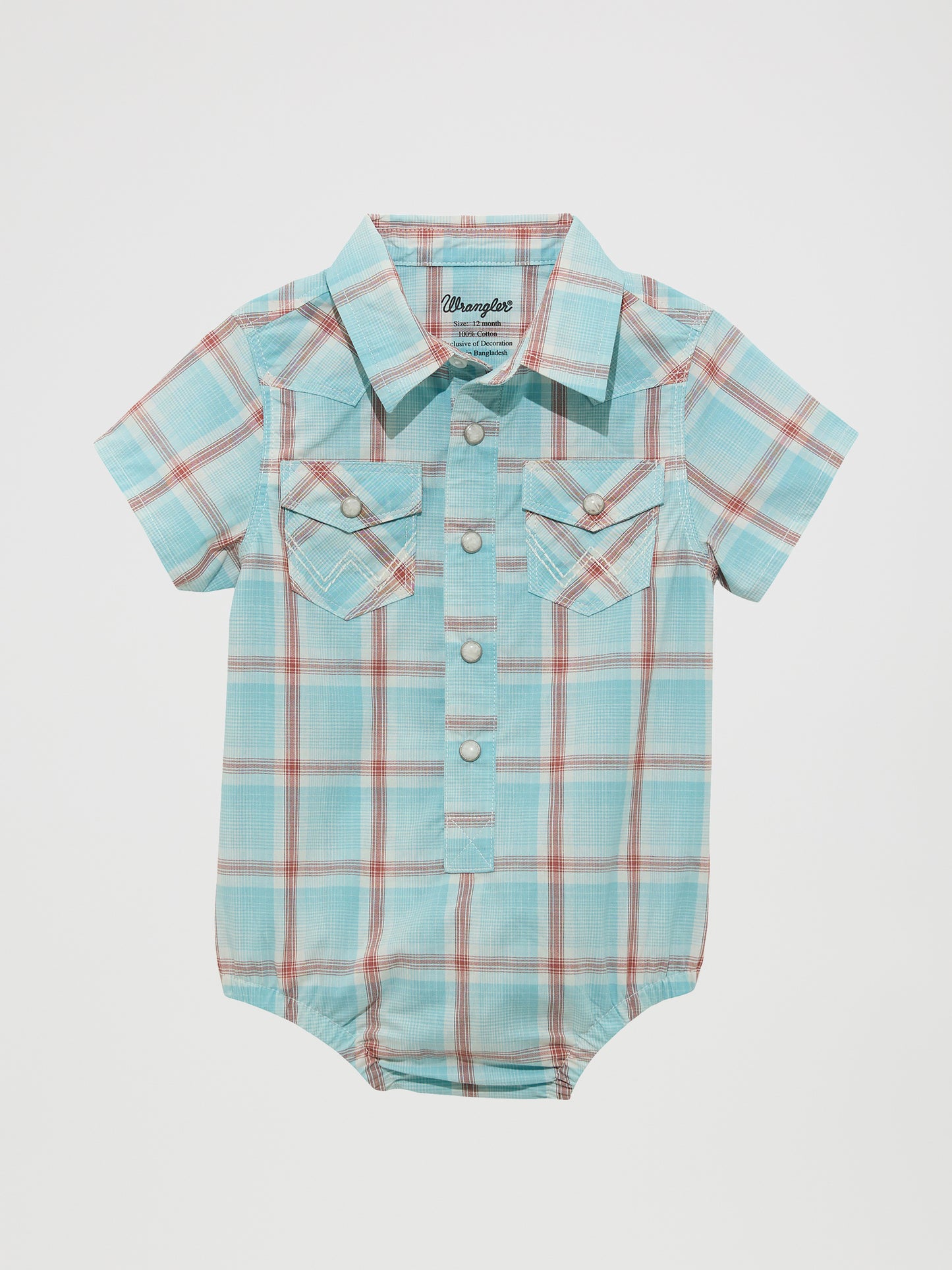 Wrangler Baby Boy Red & Blue Onesie