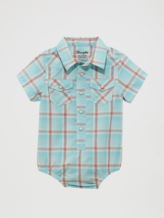 Wrangler Baby Boy Red & Blue Onesie