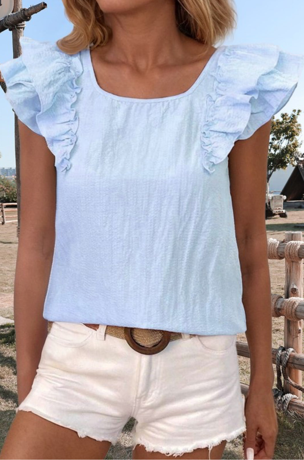 Blue Butterfly Top