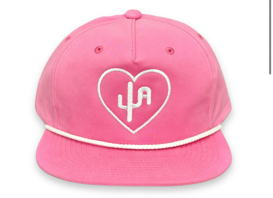 Cactus Alley "The Babe" - Pink/White Rope, Snapback Cap 🧢
