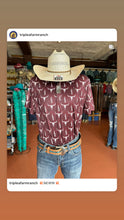 Load image into Gallery viewer, R&amp;R Marron LongHorn Skull Polo

