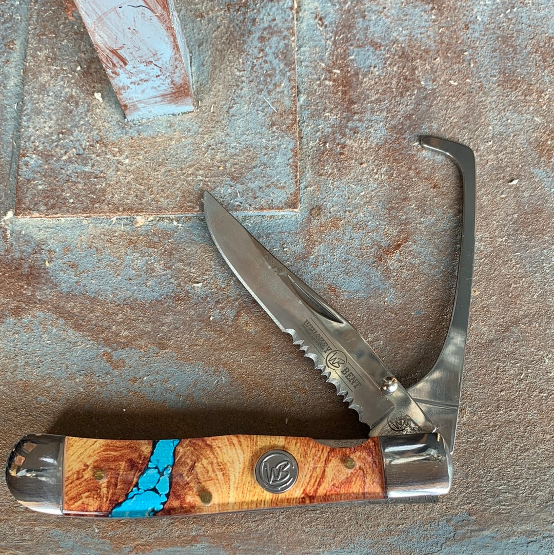 Whiskey Bent Turquoise River Hoof-Pick Knife