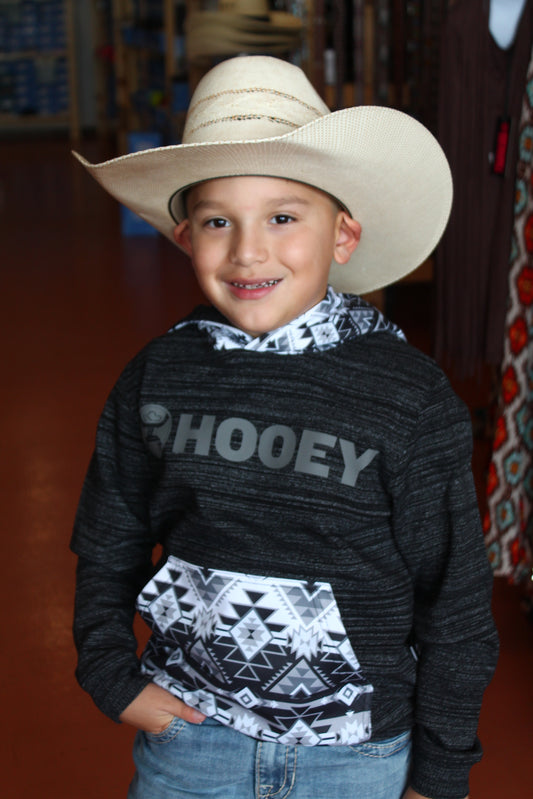 Hooey Youth Black Aztec Pullover