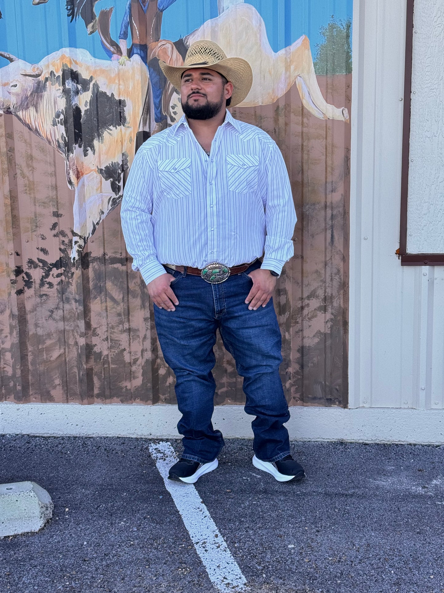 Men's Panhandle Slim Ivory Satin Snap Front Shirt 👕#SMN2S07619