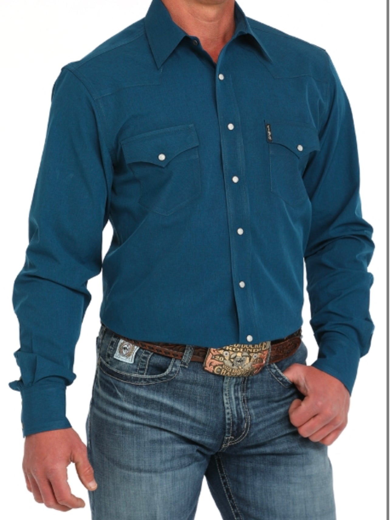 Cinch Modern Fit Blue Pearl Snap LS