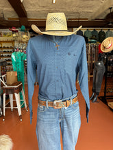 Load image into Gallery viewer, Wrangler Men&#39;s Deep Blue Hexagon L/s
