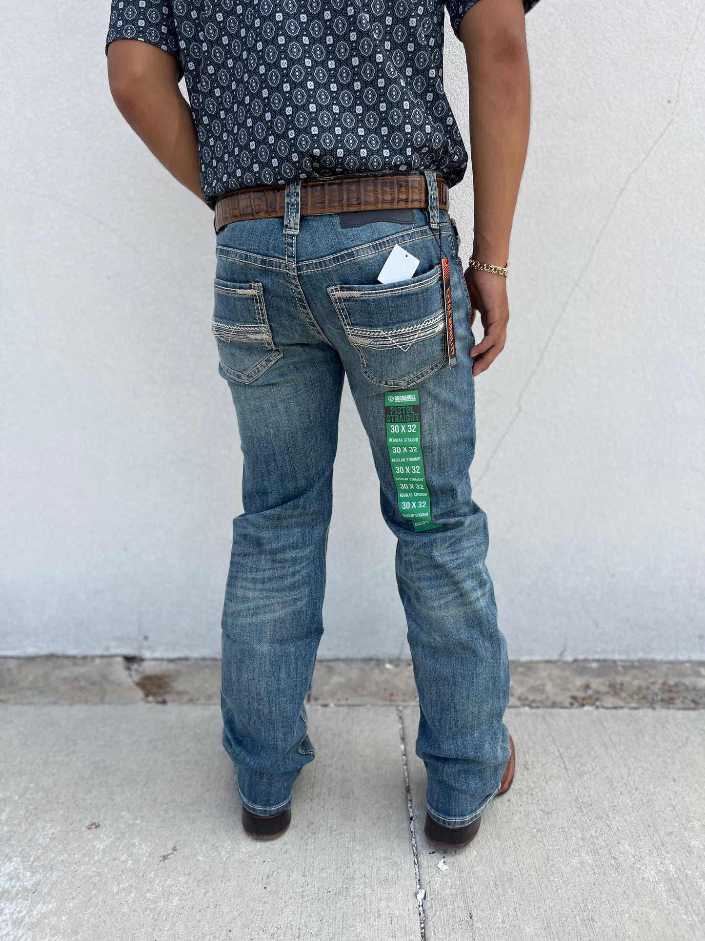 Rock&Roll Denim Straight Rope Regular Straight Jeans - Medium Vintage