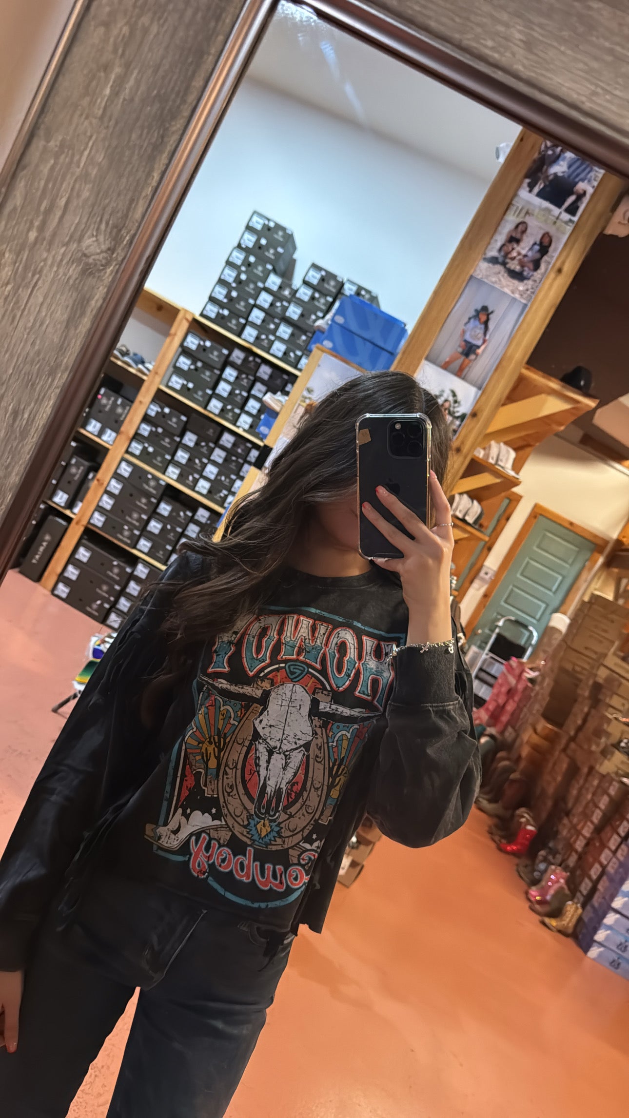 Rock&Roll Howdy Cowboy Ruffle Top