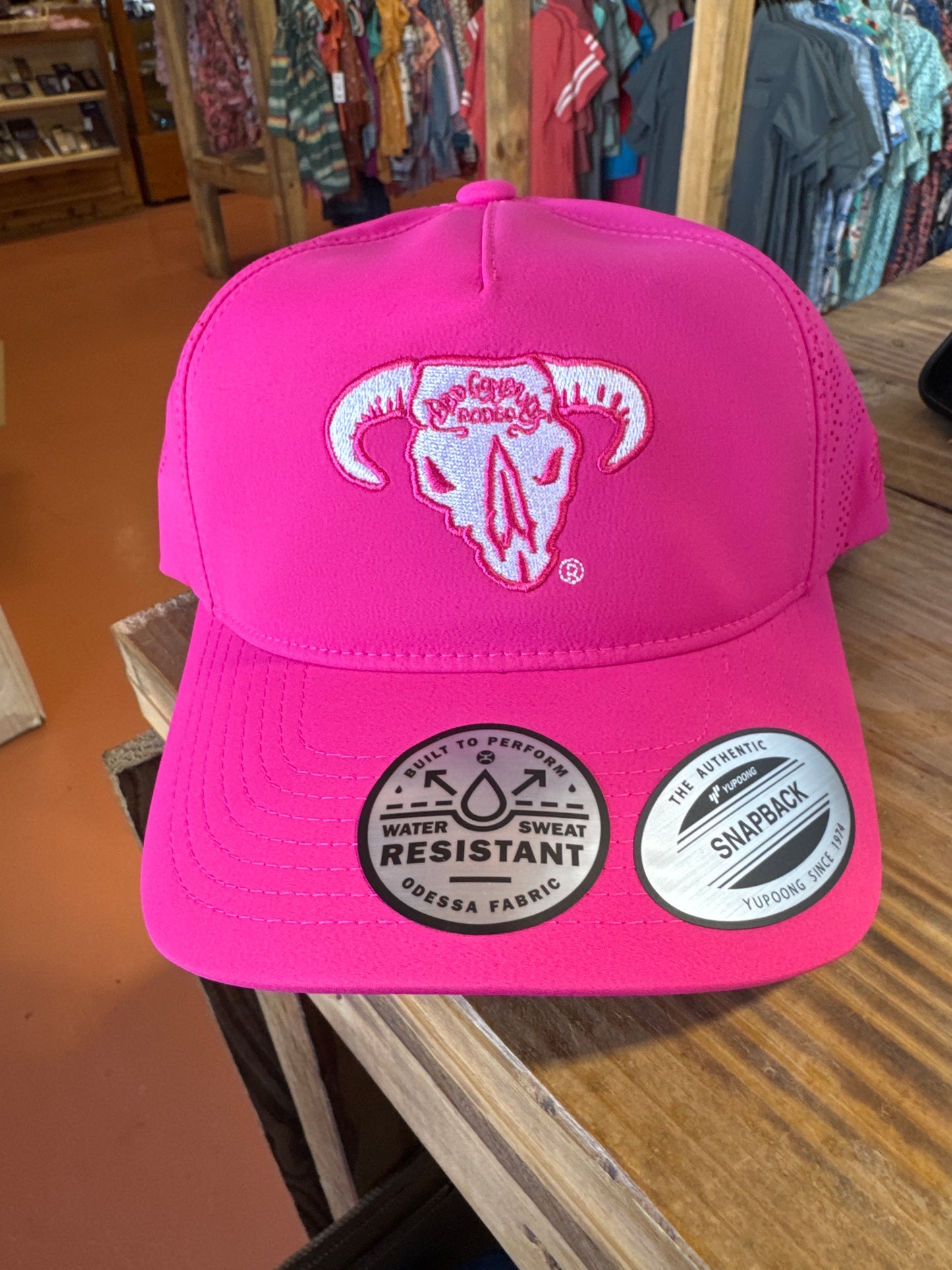 BAD COMPANY HAT PINK W/WHITE EMBROIDERY