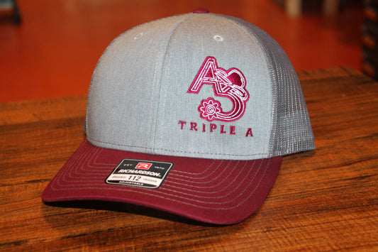 A3 Triple A Trucker- Maroon/Grey