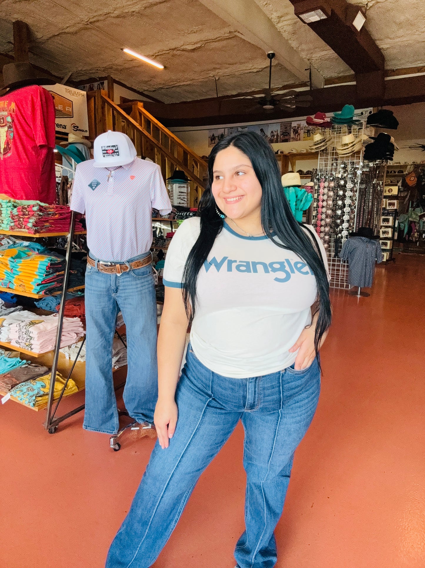 Wrangler Women's Blue Vintage Logo Tee