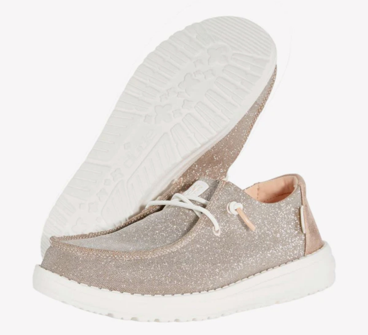 Wendy T Metallic Sparkle Rose Gold