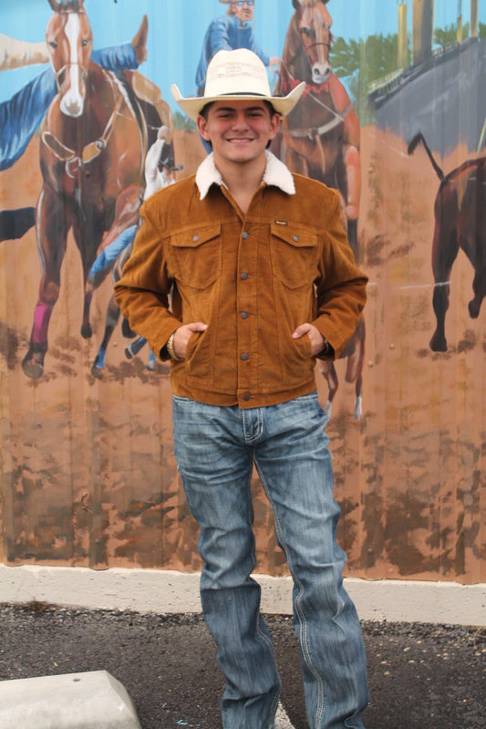 MEN'S WRANGLER® COWBOY CUT® SHERPA LINED CORDUROY JACKET