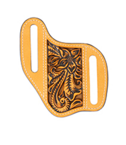 3D Floral Cutout Tan Knife Sheath