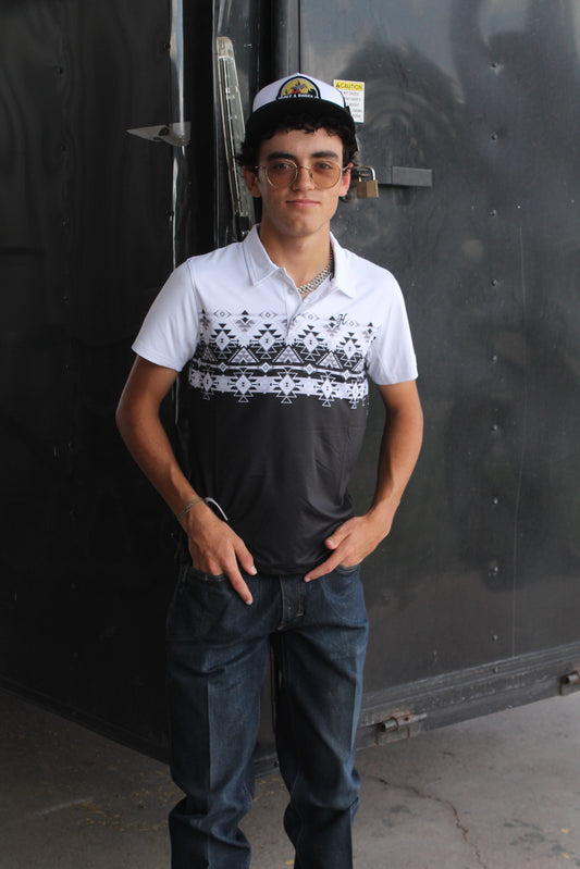 "THE WEEKENDER" AZTEC/BLACK POLO