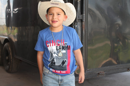 Boys CINCH "Made for This" Royal Blue Tee