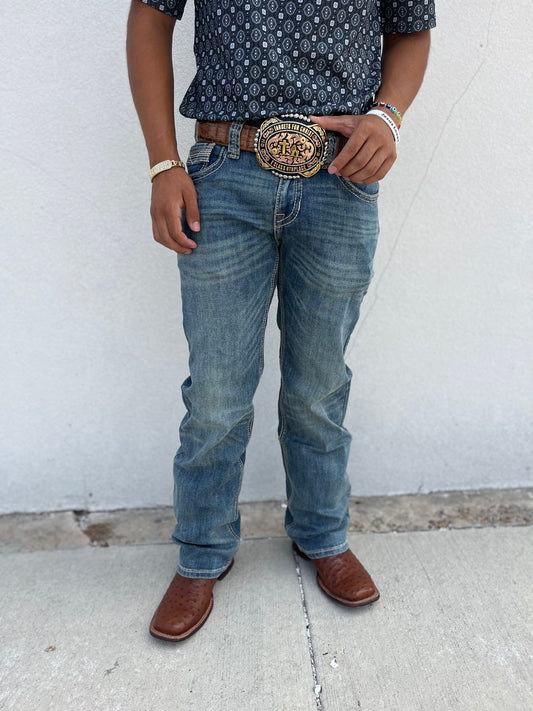 Rock&Roll Denim Straight Rope Regular Straight Jeans - Medium Vintage