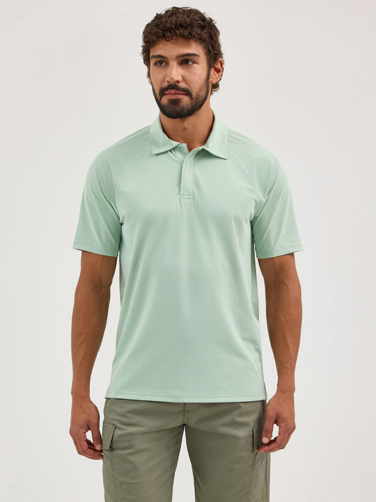 Men’s Light Green Techno Knit Polo - FLASH SALE