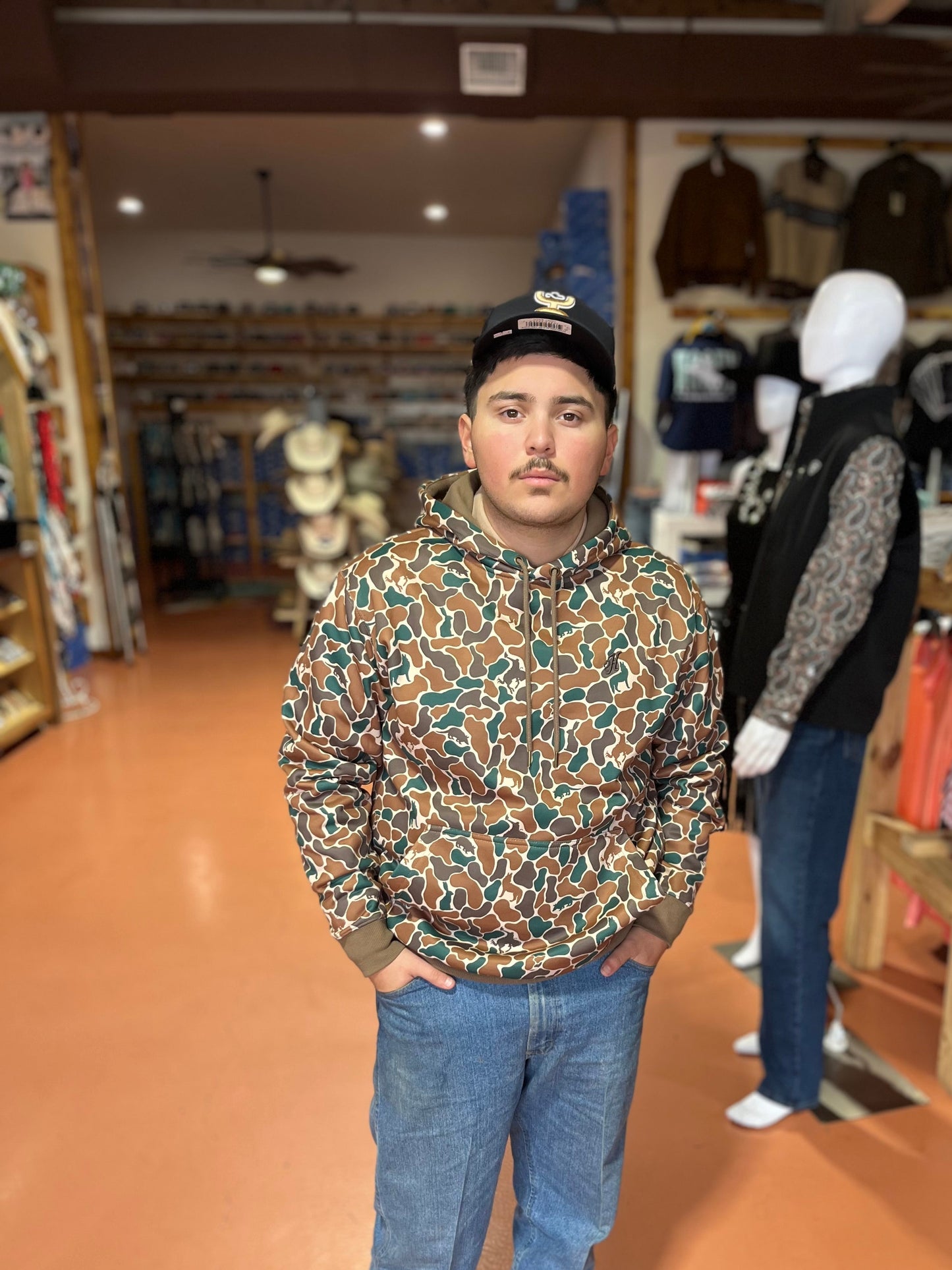 Hooey legendary brown/green camo hoodie