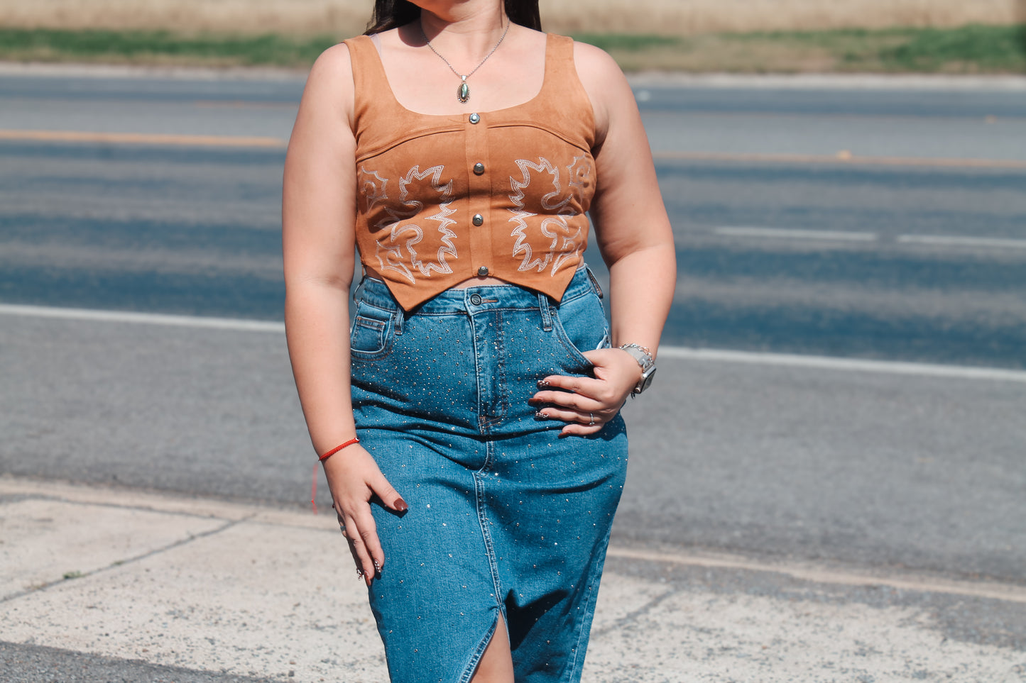 Buck Stitch Babe Corset Top