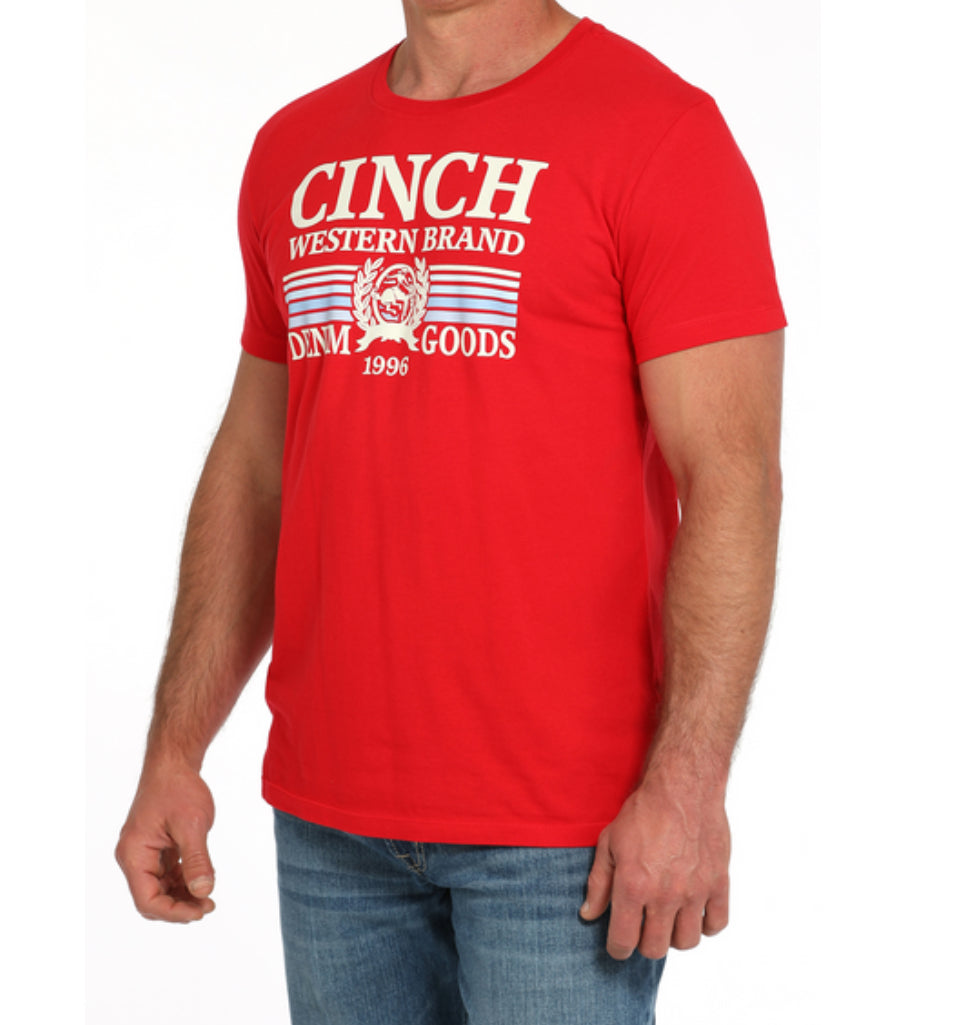 Cinch Western Brand Tee-Red