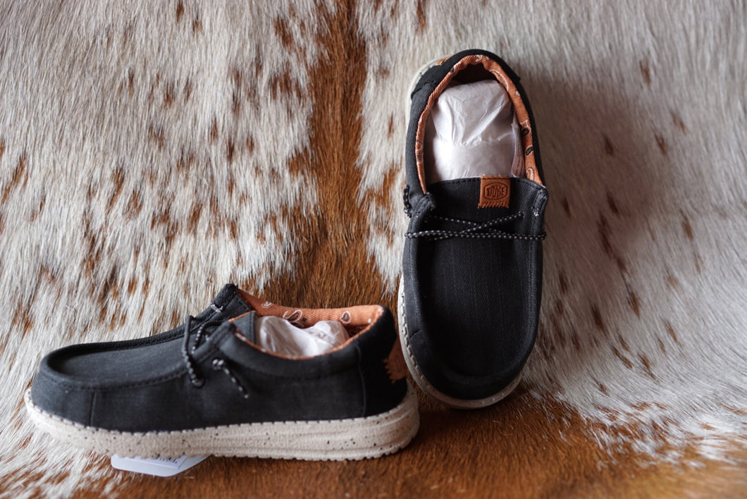 Wally Toddler Washed Canvas- Black