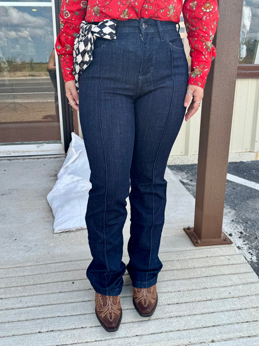 WOMEN'S WRANGLER BESPOKE HIGH RISE BOOTCUT JEAN (BLUE) 🤠