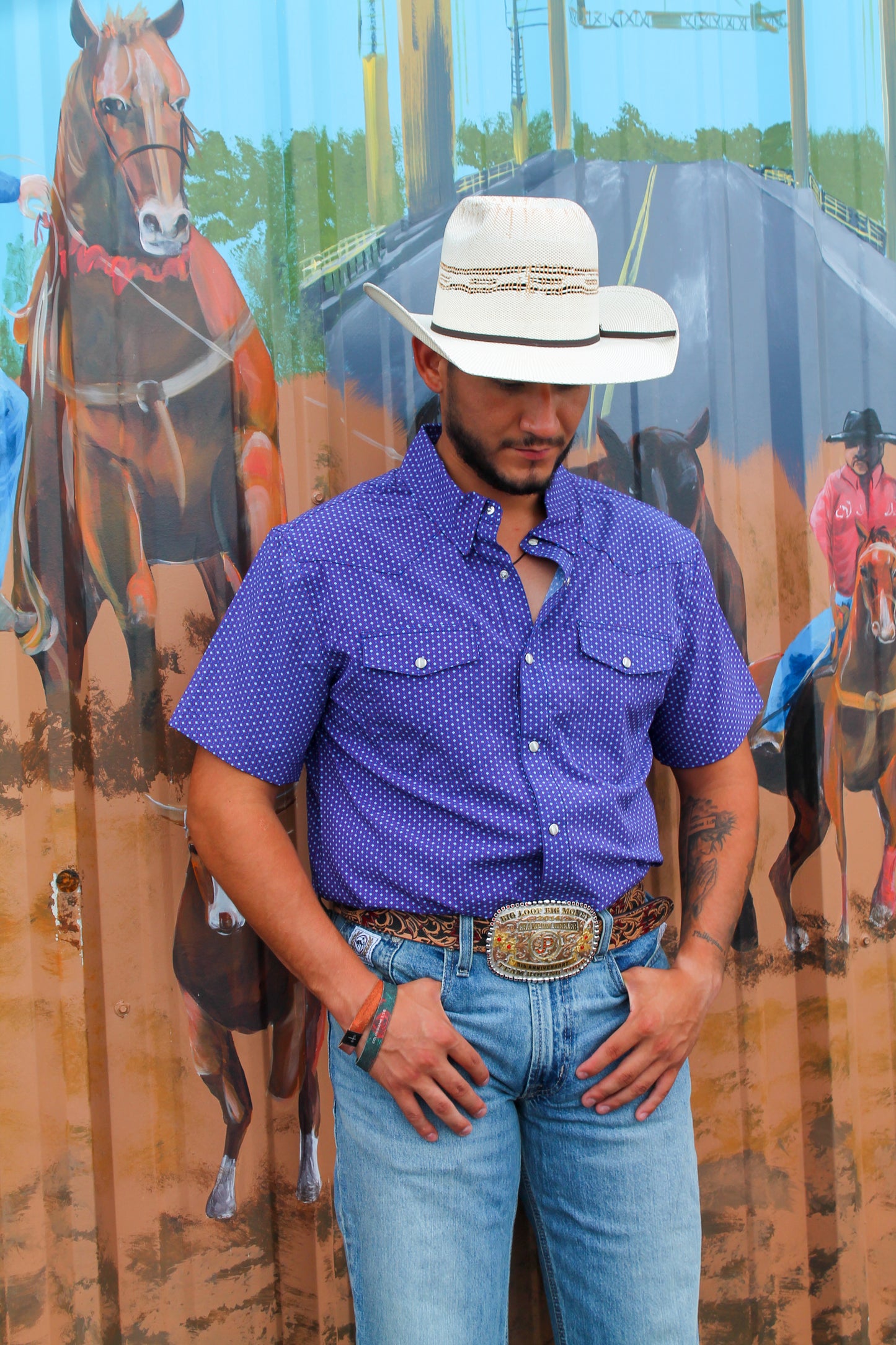 Men’s Panhandle Blue Diamond Snap SS