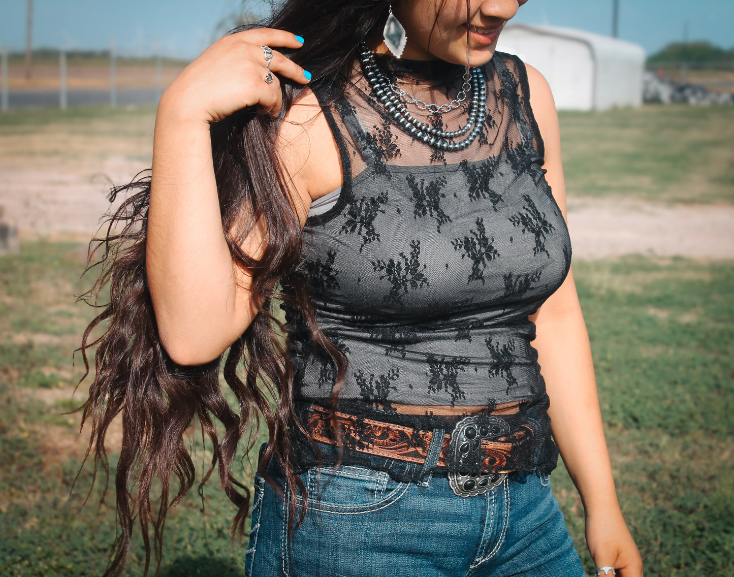 Cutoff Lace Mesh Tops (3 colors)