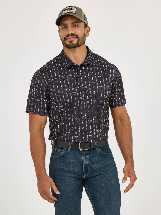 Wrangler Men’s Blk Perf Polo