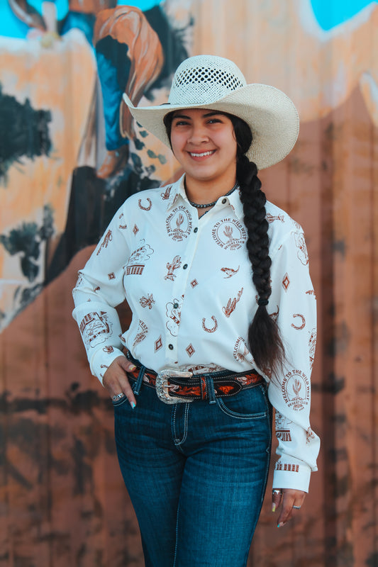 Ariat Women's Homestyle LS Shirt Road Trip Print
