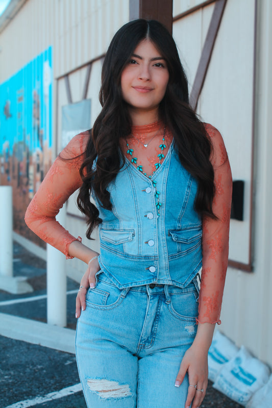R&R 2 Tone Studded Vest