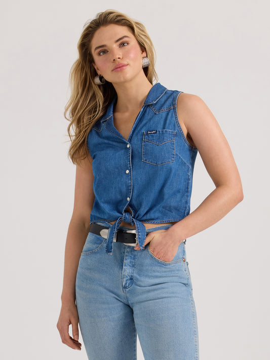 Wrangler Women’s Denim Button Top