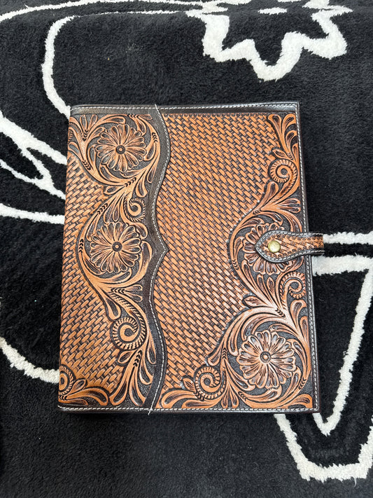 Western floral tooled leather case cover￼