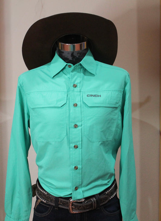 Men’s Cinch Turquoise ArenaFlex LS