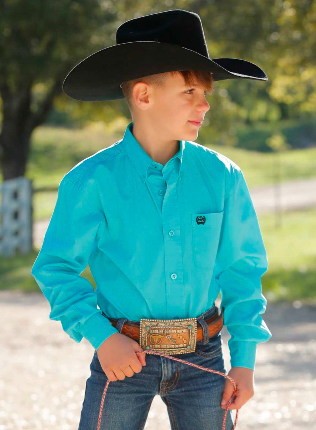 Cinch Boys L/S- Turq