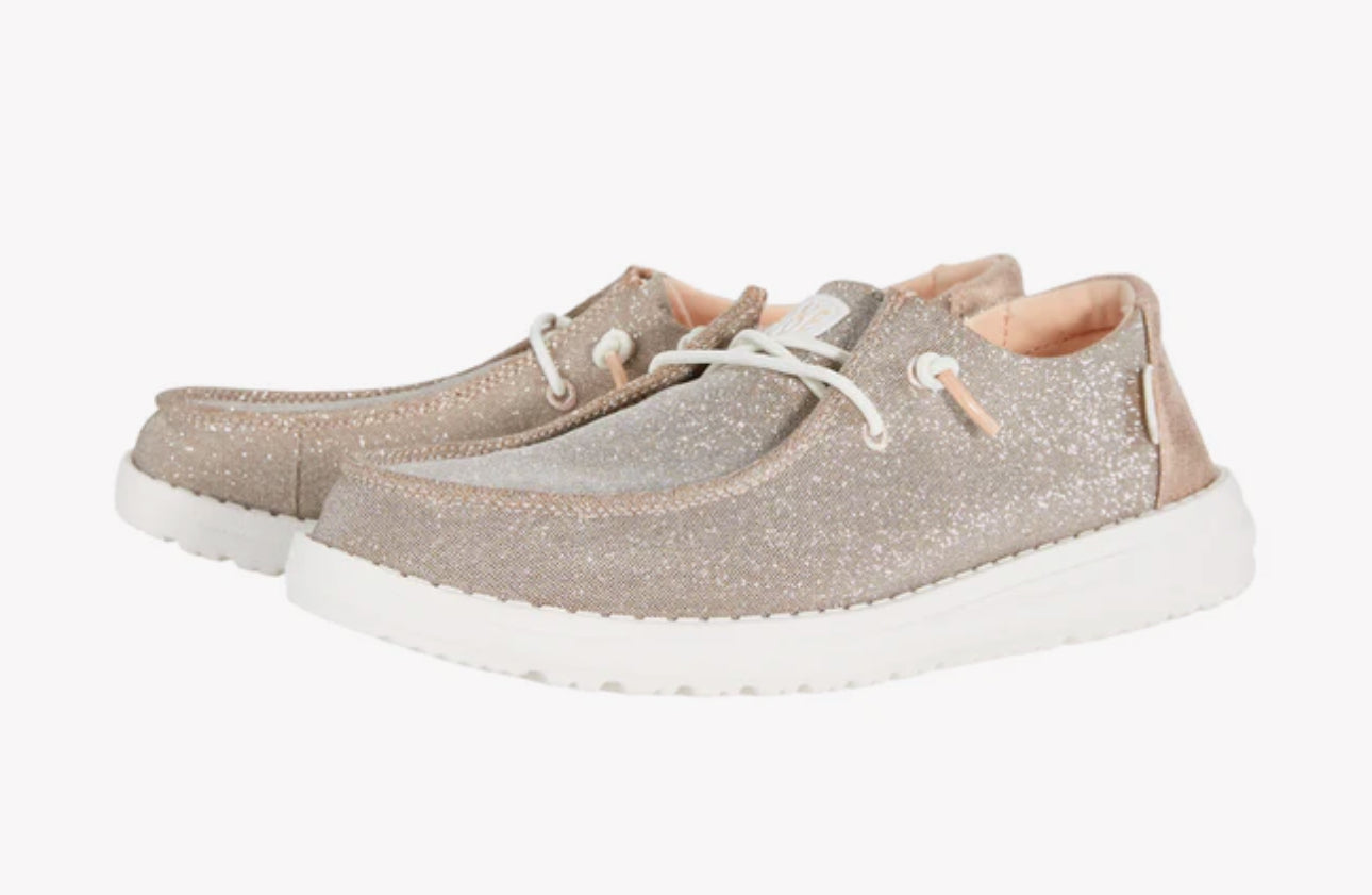 Wendy Metallic Sparkle Rose Gold