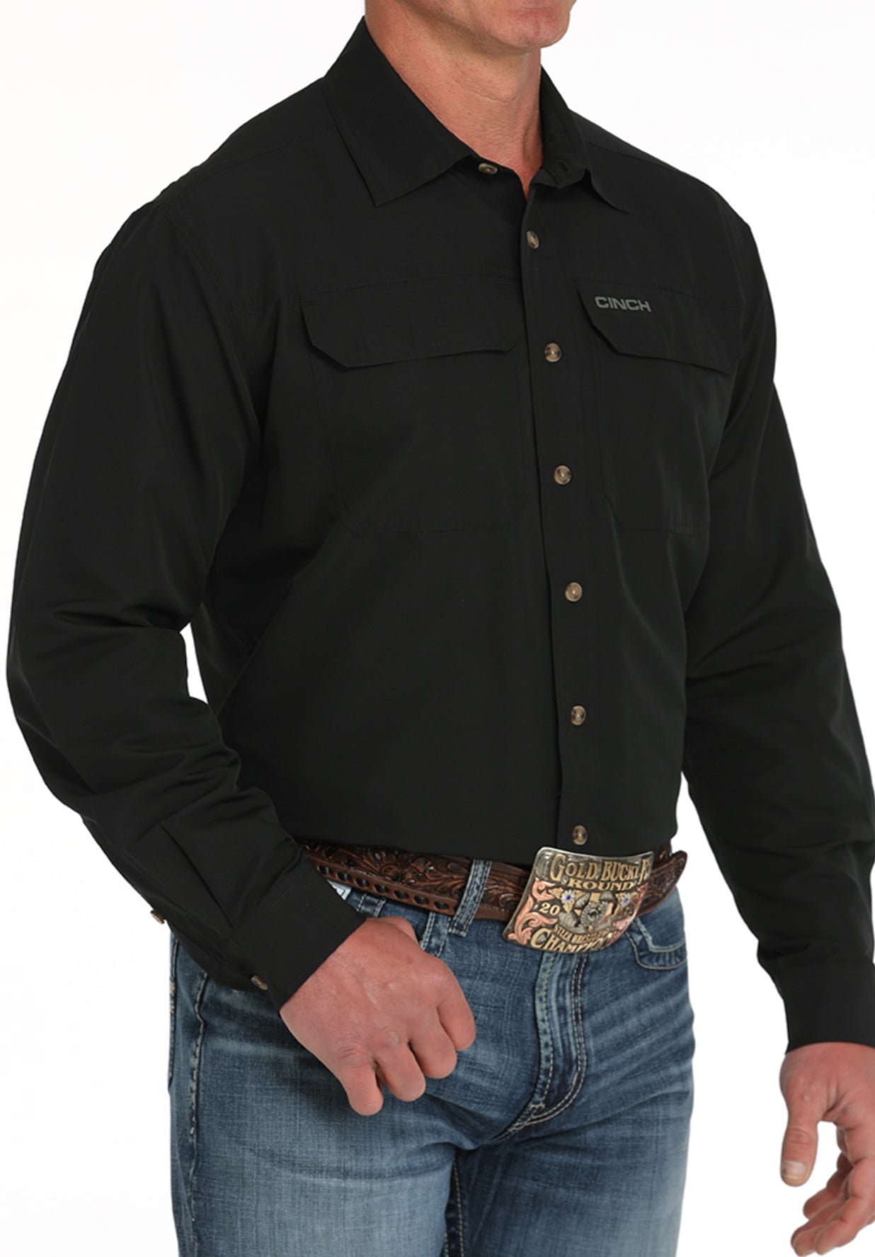 Cinch ArenaFlex Solid L/S- Blk