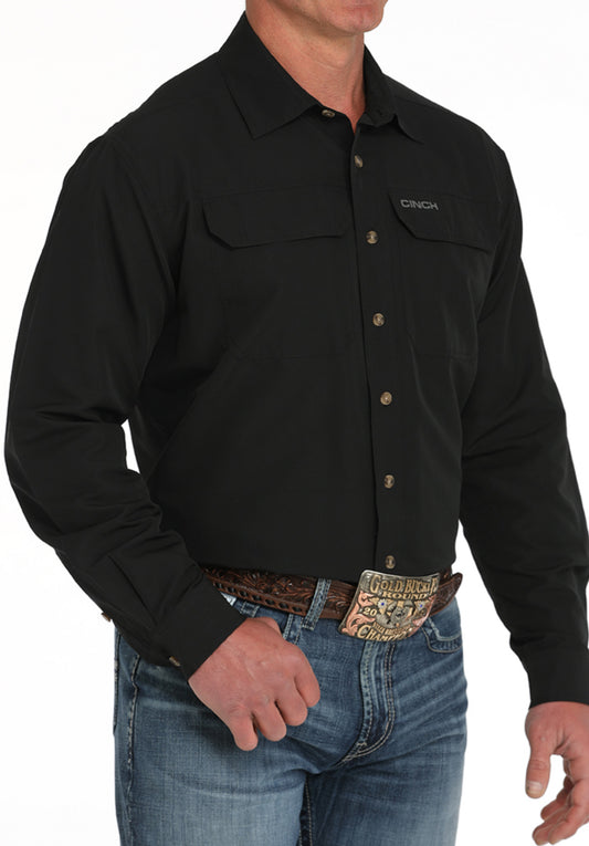 Cinch ArenaFlex Solid L/S- Blk