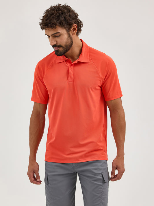 Men’s Burnt Orange Techno Knit Polo - FLASH SALE