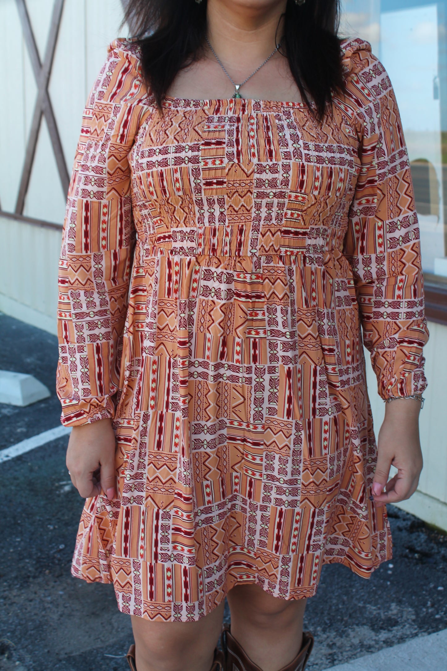 Wrangler Women’s Peach Aztec Dress