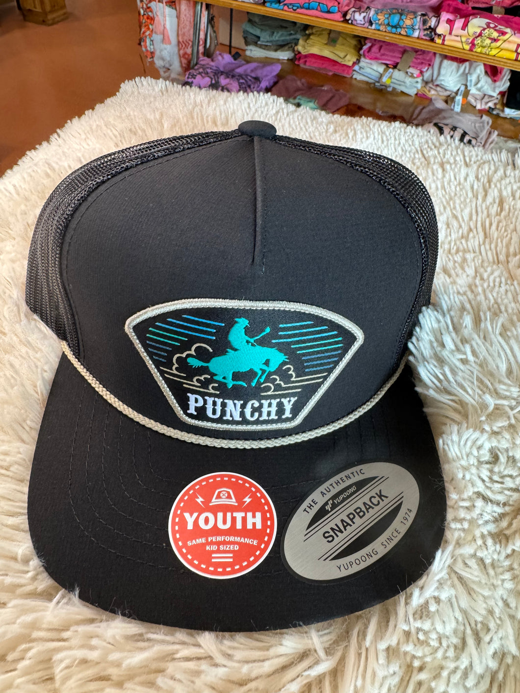 YOUTH Punchy Black Hooey Cap