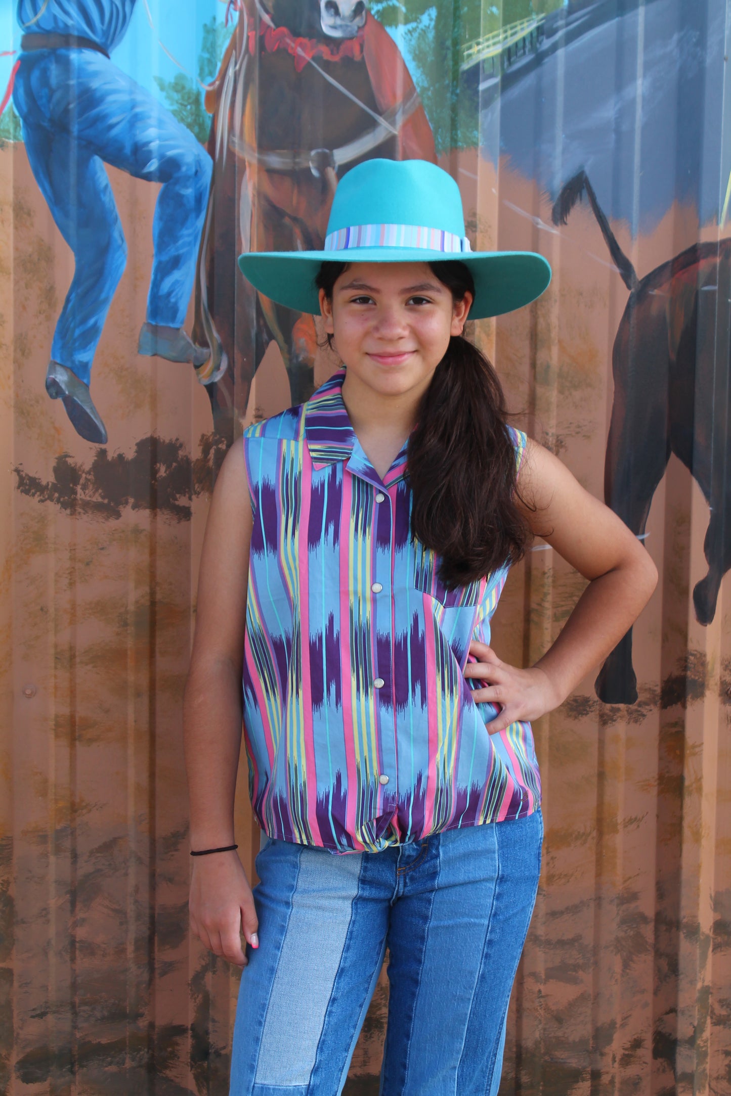 Wrangler X Lainey Wilson Checotah Tie Top