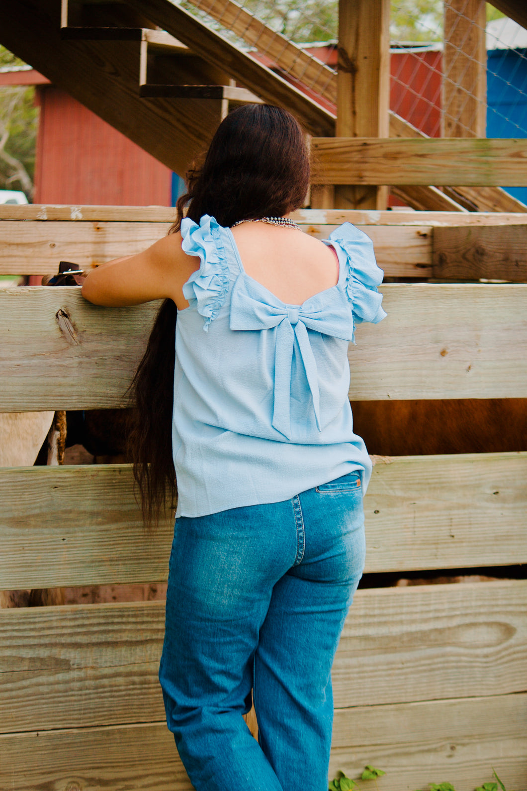 Blue Butterfly Top