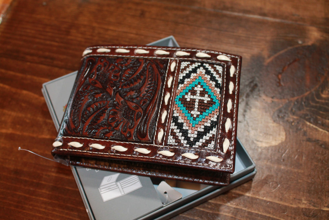 Noconca Cross Embroidered Wallet